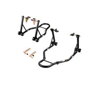 VEVOR Elevador de Caballete para Motocicleta, Capacidad de 500 kg, Soporte de Doble Horquilla para Rueda Delantera, Compatible con Yamaha, Honda, Kawasaki y Suzuki, Negro. 770 x 590 x 350 mm