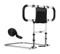 VEVOR Elevador de Cama, Barandilla Plegable y Extensible con Asas Laterales y Pasamanos de PU, con Tubo de Acero al Carbono, para Camas King, Queen, Matrimoniales e Individuales, Carga 136 kg