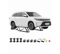VEVOR Elevador de Coches Portátil, Capacidad 3175,1 kg, para Garaje Doméstico, 3 Niveles Ajustables y Control Remoto, con Bloqueo Automático con 4 Almohadillas de Goma y 4 Columnas de Elevación