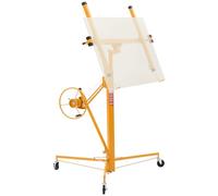 VEVOR Elevador de Placas de Yeso, con Brazo Telescópico Ajustable 1245-2921 mm, Capacidad de Carga de 68 kg, Altura de 3353 mm, para Montaje en Techo y Pared, 1530 x 1530 x 1450 mm, Amarillo