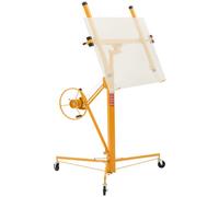 VEVOR Elevador de Placas de Yeso, con Brazo Telescópico Ajustable 1245-2921 mm, Capacidad de Carga de 68 kg, Altura de 3353 mm, para Montaje en Techo y Pared, 1530 x 1530 x 1450 mm, Amarillo