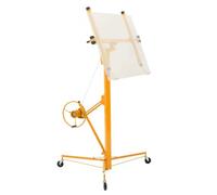 VEVOR Elevador de Placas de Yeso, con Brazo Telescópico Ajustable 1245-2921 mm, Capacidad de Carga de 68 kg, Altura de 4877 mm, para Montaje en Techo y Pared, 1530 x 1530 x 1940 mm, Amarillo