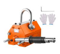 VEVOR Elevador Magnético Permanente 1000kg Imán de Levantamiento 256x133x139mm Factor de Seguridad de 2,5 Polipasto de Neodimio N42 Soporte Magnético con Gancho para Manipulación de Material Magnético