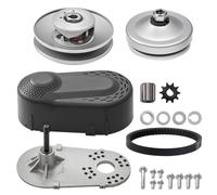 VEVOR Embrague de Transmisión Compatible con Motores de 2-8 HP Kit de Embrague de Karting de Alta Resistencia 2000 RPM con Ruedas de Diseño Asimétrico y Correa de Goma Resistente, 320 x 170 x 230 mm