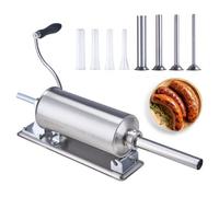 VEVOR Embutidor Manual de Salchichas 2,5 L de Acero Inoxidable Horizontal