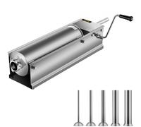 VEVOR Embutidora de Chorizos Horizontal de Acero Inoxidable 7L Llenadora Manual de Salchichas para Hacer Salchichas Chorizo Hot Dogs Bratwurst Adecuado Tanto para Uso Doméstico Como Comercial