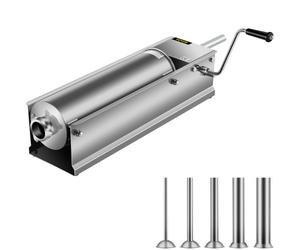 VEVOR Embutidora de Chorizos Horizontal de Acero Inoxidable 7L Llenadora Manual de Salchichas para Hacer Salchichas Chorizo Hot Dogs Bratwurst Adecuado Tanto para Uso Doméstico Como Comercial
