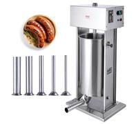 Embutidora eléctrica de salchichas VEVOR, embutidora vertical de carne de 25 L/55 LBS, motor de 400 W, control de velocidad continuo y pedal, fabricada en acero inoxidable 304 apto para uso alimentari
