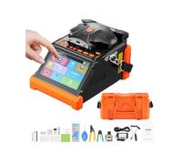 VEVOR Empalmador de Fibra Óptica con 6 Motores, Alineación de Núcleo y Revestimiento, Empalmador Rápido de 6 s y Calentamiento de 13 s, Pantalla Táctil de 128 mm, Batería de 7800 mAh para Fibras