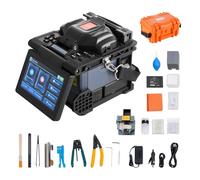 VEVOR Empalmador de Fibra Óptica de 6 Motores, con Alineación de Núcleo, Empalme de 6 s y Calentamiento de 13 s, con Pantalla LCD, Soporte de Fibra 3 en 1, Batería de 7800 mAh, 145 x 143 x 158 mm