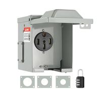 VEVOR Enchufe de 50 A 125/250 V para caravana, NEMA 14-50R, resistente a la intemperie, para autocaravanas