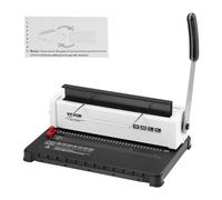 VEVOR Encuadernadora para tamaño carta A4 A5 Encuadernadora en espiral manual de 34 orificios 120 hojas a la vez Perforadora de anillas para oficina