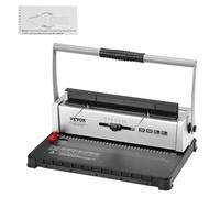 SucceBuy-máquina de encuadernación en espiral, fabricante de libros Manual, encuadernación de 34 agujeros, carpeta perforadora de 120 hojas con columna de encuadernación de bobina ajustable Manual 34i