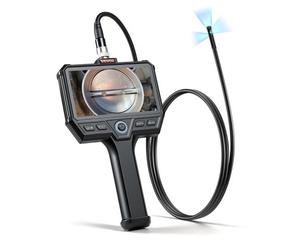 VEVOR Endoscopio de Triple Cámara, Cámara de Inspección con Pantalla IPS, Sonda de 8 mm, Cable de 1,5 m, 32 GB, Zoom 8X, Batería 5000 mAh, Luces LED, para Motor, Tubería, Automoción, Fontanería, HVAC