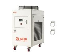 VEVOR Enfriador de Agua Industrial 27.300 BTU/h, Sistema de Enfriamiento de Enfriador de Agua con Compresor, Caudal Máximo de 18,5 GPM, Tanque de 40 L, para Máquina de Grabado y Corte Láser de CO2