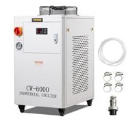 VEVOR Enfriador de Agua Industrial, Sistema de Enfriamiento de Enfriador de Agua Industrial con Compresor Capacidad del Tanque de Agua de 15 L, 65 L/min Tasa de Flujo Máximo, Máquina de Enfriamiento