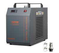 VEVOR Enfriador de Agua Industrial, Sistema de Enfriamiento de Enfriador de Agua Industrial con Compresor Capacidad del Tanque de Agua de 7 L 18 L/min Caudal Máximo, para Máquina de Grabado Láser