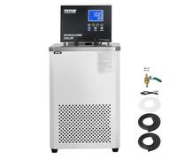VEVOR Enfriador de Laboratorio 6L de Acero Inoxidable Bomba de Circulación de Enfriamiento de Laboratorio -5~100°C Pantalla LCD Enfriado por Agua de Circulación para Biotecnología, Análisis Químicos