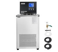 VEVOR Enfriador de Laboratorio 6L de Acero Inoxidable Bomba de Circulación de Enfriamiento de Laboratorio -20~100°C Pantalla LCD Enfriado por Agua de Circulación para Biotecnología, Análisis Químicos