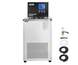 VEVOR Enfriador de Laboratorio 6L de Acero Inoxidable Bomba de Circulación de Enfriamiento de Laboratorio -5~100°C Pantalla LCD Enfriado por Agua de Circulación para Biotecnología, Análisis Químicos