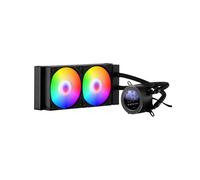 VEVOR Enfriador de Líquido para CPU, 2 Ventiladores y Bomba PWN de 120 mm, Enfriador de Agua para CPU con Pantalla LCD de 2,1" y Luz ARGB, para Intel 115X/1366/2011/1700/1200, AMD AM4/AM5, Negro