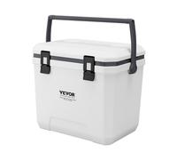 VEVOR Enfriador Portátil Rígida de 38 Qt con Retención de Hielo Asas Resistentes y Portavasos Nevera Portátil Aislado de Material Rígido y Ligero Adecuada para Pícnics Familiares, Viajes Cortos