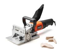 VEVOR Engalletadora de Madera Motor de 5,9 A y 11600 RPM Ensambladora de Galletas 6 Ajustes de Profundidad Muesca de 45 Grados Hoja con Punta de Carburo, Bolsa para Polvo, para Carpintería, Bricolaje