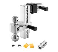VEVOR Enganche de Bola de 20,32 cm para receptores de 5 cm, Bola de Remolque de 47,6, 50 y 58,7 mm, máx. 6800 kg, para caravanas, todoterrenos y Camiones