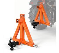 VEVOR Enganche de Remolque de 3 Puntos, Boca de 508 mm, Adaptador de Acoplamiento con Gancho y Bolas de Remolque, para Tractores de Categoría 1 Kubota Mahindra Ford Yanmar John Deere Massey Ferguson