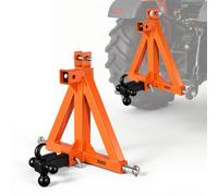 VEVOR Enganche de Remolque de 3 Puntos, Boca de 508 mm, Adaptador de Acoplamiento con Gancho y Bolas de Remolque, para Tractores de Categoría 1 Kubota Mahindra Ford Yanmar John Deere Massey Ferguson