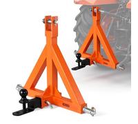 VEVOR Enganche de Remolque de 3 Puntos, Boca de Receptor de 508 mm, Bola de Remolque Incluida, Compatible con Tractores de Categoría 1, para Kubota Mahindra Ford Yanmar John Deere Massey Ferguson