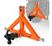 VEVOR Enganche de Remolque de 3 Puntos, Receptor de 508 mm, Accesorios de Gancho y Bolas de Remolque, Adaptador para Tractores de Categoría 1, Kubota Ford Mahindra John Deere Yanmar Massey Ferguson