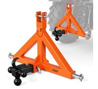 VEVOR Enganche de Remolque de 3 Puntos, Receptor de 508 mm, Accesorios de Gancho y Bolas de Remolque, Adaptador para Tractores de Categoría 1, Kubota Ford Mahindra John Deere Yanmar Massey Ferguson