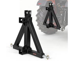 VEVOR Enganche de Remolque de 3 Puntos, Receptor de 508 mm, Adaptador de Acoplamiento con 3 Pasadores, Tractores de Categoría 1, Compatible con Kubota Mahindra Ford Yanmar John Deere Massey Ferguson