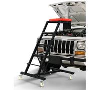 VEVOR Enredadera Superior Automotriz Altura Ajustable de 126-192 cm, Carga de 181 kg, Enredadera de Acceso al Motor con 4 Ruedas Giratorias, Enredadera Lateral Superior para Camión, Tractor, Camioneta