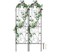 VEVOR Enrejado de Metal para Plantas Trepadoras 38 x 152 cm Soporte para Rosas Trepadoras 2 Piezas Arco para Enredaderas Soporte para Pepinos Decorativo para Clemátides para Patio, Césped, Jardín