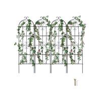 VEVOR Enrejado de Metal para Plantas Trepadoras 51 x 180 cm Soporte para Rosas Trepadoras 4 Piezas Arco para Enredaderas Soporte para Pepinos Decorativo para Clemátides para Patio, Césped, Jardín