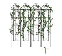 VEVOR Enrejado de Metal para Plantas Trepadoras 51 x 220 cm Soporte para Rosas Trepadoras 4 Piezas Arco para Enredaderas Soporte para Pepinos Decorativo para Clemátides para Patio, Césped, Jardín