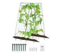 VEVOR Enrejado para Pepinos Trepadoras 117 x 84 cm con Clip para Plantas, Verde