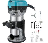 VEVOR Enrutador de Palma Base Fija 800W 10000-30000r/min Herramienta Compacta de Enrutador de Palma de Madera Carpintero Trabajar Carpintería 6 y 8mm Fresadora para Madera Ranurado Tallado Conformado