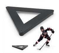 VEVOR Entrenador de Hockey Triangular de Metal Equipo Portátil 64,3 cm, Reboteador Multiángulo de Alta Resistencia, para Dentro y Fuera del Hielo, para Mejorar Control del Disco y el Tiro, Negro