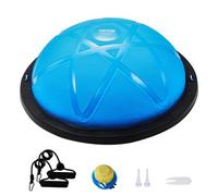 VEVOR Entrenador de Pelota de Ejercicio Medio, Entrenador de Pelota de Equilibrio de 580 x 200 mm de Capacidad de 300 kg con Bandas de Resistencia y Bomba, para Gimnasio en Casa de Cuerpo, Azul