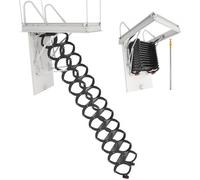 VEVOR Escalera de Ático de Acero para Techos 2,9 a 3,1 m Abertura 100 x 70 cm