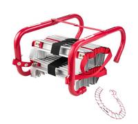 VEVOR Escalera de Incendios Retráctil de Emergencia de 3 Pisos y 7,6 m, Ligera, de Aleación de Aluminio, con Correa de Poliéster, Peldaño Antideslizante y Peldaños Anchos, Carga Máxima de 453 kg