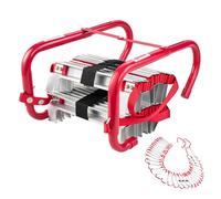 VEVOR Escalera de Incendios Retráctil de Emergencia de 5 a 6 Pisos y 15 m, Ligera, de Aleación de Aluminio, con Correa de Poliéster Resistente, Peldaños Anchos y Antideslizantes, Carga de 454 kg