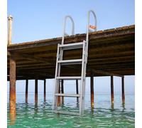 VEVOR Escalera de Muelle de Aluminio para Barcos 1700-2005 mm de 5 Peldaños