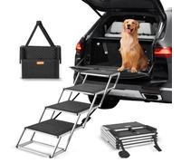 VEVOR Escalera de Perro para Coche Plegable 4 Peldaños de Aluminio Carga 113 KG