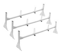 VEVOR Portaequipajes de Techo para Furgoneta Ajustable 143-156 cm Portaequipajes de Acero de Aleación 3 Barras con Topes de Escalera Capacidad de 340 kg para Furgonetas de Tamaño Completo para Viajes