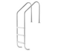 VEVOR Escalera para Piscina, 3 Escalones con Pasamanos Dobles y Escalones Resistentes Antideslizantes, Carga de Acero Inoxidable de 120 kg, Interiores y Exteriores, 655 x 600 x 1580 mm, Plata