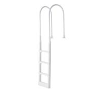 VEVOR Escalera para Piscina, 4 Escalones con Pasamanos Dobles, para Piscinas Enterradas y Elevadas de Superficie de Cubierta en Interiores y Exteriores, Carga de 136 kg, 540 x 500 x 2110 mm, Blanco